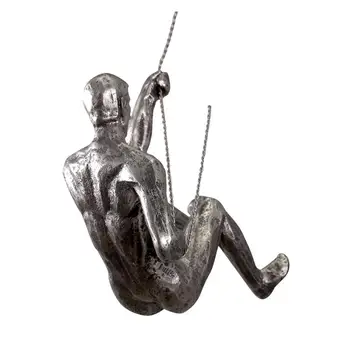 Скалолазание Человек Настенные скульптуры Смола Статуя Альпинист Спортсмен Человек Искусство Спорт Орнамент Домашние фигуры Миниатюры