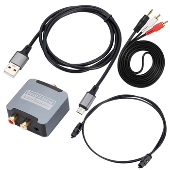 Цифро-аналоговый 3,5-мм коаксиальный преобразователь Набор кабелей для ТВ Линейный адаптер SPDIF на коаксиальные декодеры