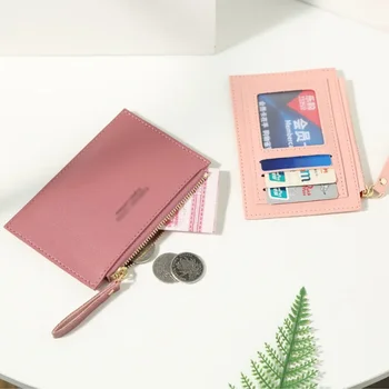 Новый кошелек для карт сумка женский кошелек простая мода классический однотонный кошелек на молнии женский взрыв