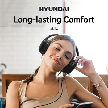 Оригинальная звуковая гарнитура HYUNDAI HY-H01 HIFI Беспроводная Bluetooth V5.3 Портативные складные наушники Игровые наушники с низкой задержкой