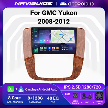 NAVIGUIDE Автомагнитола для GMC Yukon 3 2008-2012 Авто Стерео Android 10 Мультимедийный плеер GPS Audio Carplay DSP Камера No 2 din DVD