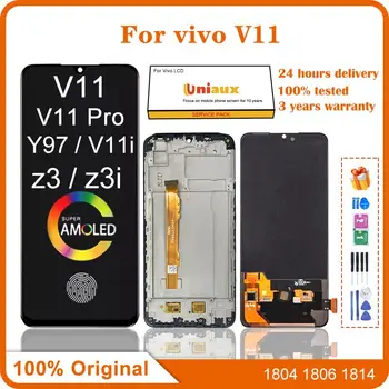 Для ЖК-дисплея Vivo V11 с сенсорным экраном Для дигитайзера vivo v11 1804 Замена узла Для ЖК-дисплея V11