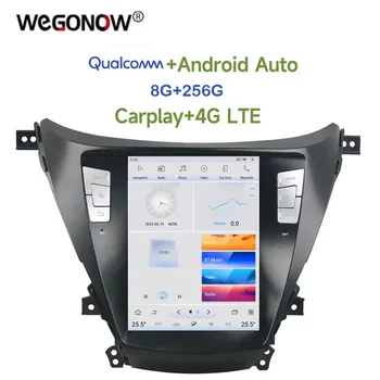 Tesla Qualcomm Carplay 4G LTE DSP Android 11.0 8G + 256G Автомобильный DVD-плеер GPS RDS Radio Wi-Fi Bluetooth для Hyundai Elantra 2011-2016