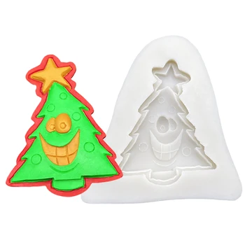 Рождественская елка Силиконовая форма Sugarcraft Шоколад Кекс Форма для выпечки Помадка Инструменты для украшения торта
