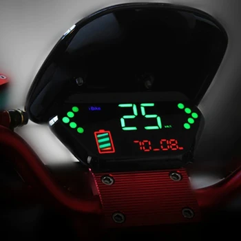  Светодиодный дисплей электрического велосипеда, 36 В 48 В 60 В 72 В, многофункциональный информационный дисплей, дисплей панели управления Водонепроницаемый дисплей счетчика
