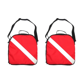 2X Портативная прочная нейлоновая дайв-флаг для дайвинга Защитная сумка для подводного плавания с ручкой для переноски на молнии
