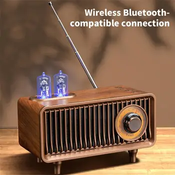 B9 Беспроводной динамик HiFi DSP Интеллектуальное шумоподавление Светодиодный окружающий свет Bluetooth совместимый 5.0 Ретро сабвуфер Звуковая коробка