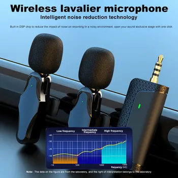 2023 K35Pro Беспроводной петличный микрофон с шумоподавлением 3,5 мм AUX для мегафонов Усилитель Камера Компьютер Динамик мобильного телефона