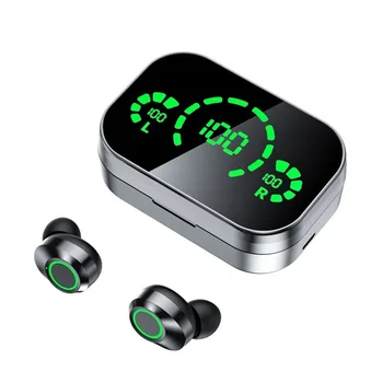 TWS 5.3 Bluetooth-наушники Беспроводные наушники 9D Стерео Спортивные водонепроницаемые наушники Гарнитуры Зарядная коробка с микрофоном