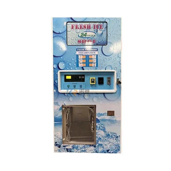  160 кг / день Емкость Открытый торговый автомат со льдом для продажи Монета IC Карта Оплата счета Торговый автомат Ice Cube