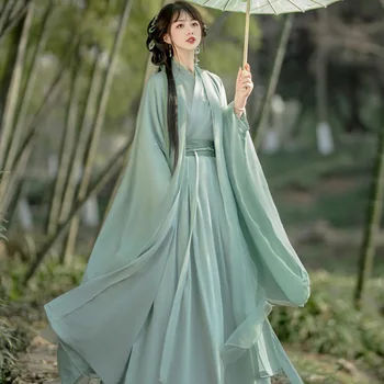  зеленый комплект юбки лошадиной морды женский элегантный темперамент ханьфу традиционный китайский древний костюм хэллоуин ролевая одежда