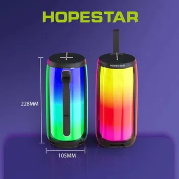 Hopestar P49 Music Pulse 5 Беспроводной Bluetooth 5.3Динамик Портативный атмосферный свет 360 Стерео Водонепроницаемый и пыленепроницаемый сабвуфер