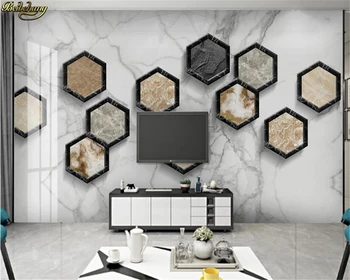 beibehang Пользовательские 3d обои фрески 3d стерео современный минималистичный геометрический мрамор мозаика ТВ фон стена papel de parede