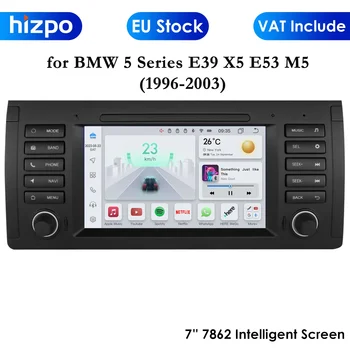 8 ГБ 128 ГБ Carplay 4G 7862 7 дюймов 2Din Android 12 Автомагнитола Мультимедиа для BMW 5 серии E39 X5 E53 M5 1996-2003 Nav RDS Stereo GPS