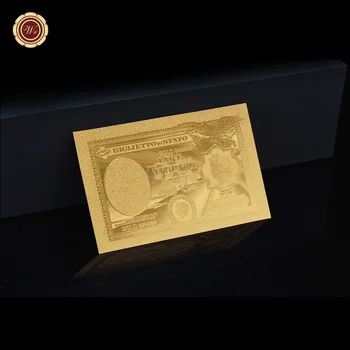 wr 24-каратное золото итальянская лира Банкнота Валюта Фальшивые деньги Европейские страны Банкноты Сувенир Ремесла Подарок для коллекции Хобби