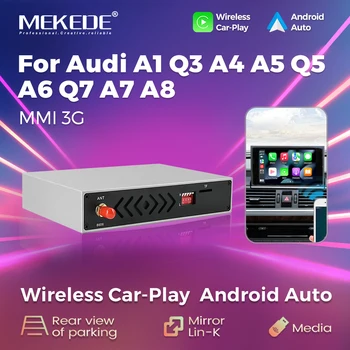 Беспроводной автоинтерфейс CarPlay Android для Audi A1 Q3 A4 A7 A8 MMI 3G 2008 - 2018 с функциями Mirror Link AirPlay Car Play