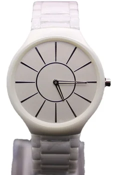 черный белый керамический кварцевые часы мужчины женщины