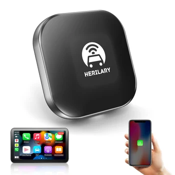 Carplay Ai Box Carplay Беспроводной потоковый бокс Wi-Fi Онлайн-обновление для голосового помощника Audi Toyota Honda WiFi Bluetooth