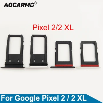 Aocarmo Черный / Белый Для Google Pixel 2 / 2 XL 2XL SIM-карта Лоток для SIM-карты Держатель слота для SIM-карты Запасные части