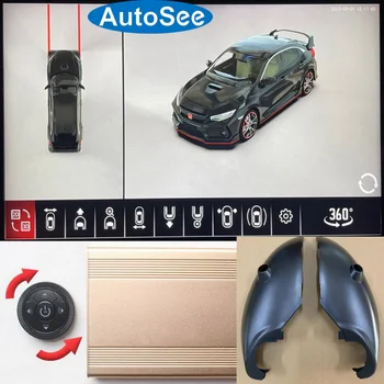 2022 для автомобиля Honda Civic 360-градусная камера с высоты птичьего полета 3D боковое зеркало Панорамный вид Круговая парковка Помощь при парковке задним ходом DVR Dash 4K