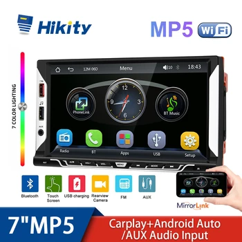 Hikity 2 Din Автомагнитола Мультимедийный видеоплеер 7'' Универсальный автоаудио GPS стерео для Volkswagen Nissan Hyundai Kia Toyota