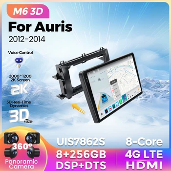 НОВЫЙ M6 3D UI 2K Экран Автомагнитола для Toyota Auris 2012-2014 Мультимедийный плеер GPS Навигация для беспроводного Carplay Android Auto