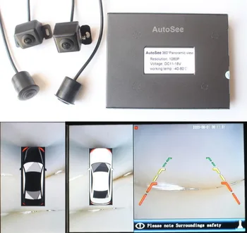 AutoSee автомобильная камера 360 градусов BSM мониторинг слепых зон 4-сторонняя система видеозаписи DVR 1080P, поддержка AV AHD