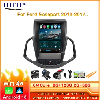 Для Ford EcoSport Eco Sport 2013-2017 Для экрана в стиле Tesla Автомагнитола Мультимедиа Видеоплеер Навигация GPS Android 13