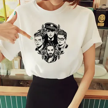 Tokio Hotel Футболки Женская мода Летние футболки Хип-хоп Девушка Принт Топ Футболки Уличная одежда Harajuku Смешная футболка