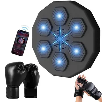  Bluetooth-совместимый боксерский тренажер Настенный простой монтаж Компактный умный ритм-музыкальный боксерский аппарат с перчатками