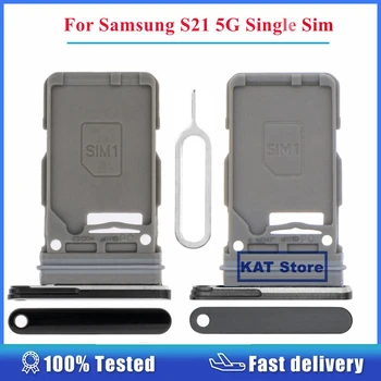  для Samsung Galaxy S21 5G SIM Card Holder Slot Single SIM Tray With Eject Pin Tool Запасные части