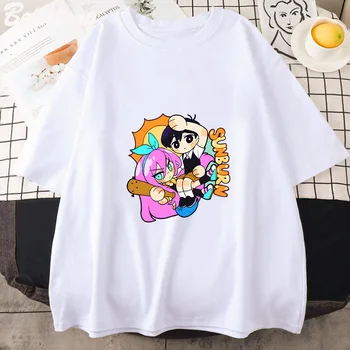 Omori Game Футболка с кавайным принтом Уличная одежда Мужские/женские модные футболки оверсайз Японское аниме 100% хлопок Повседневные футболки 2023