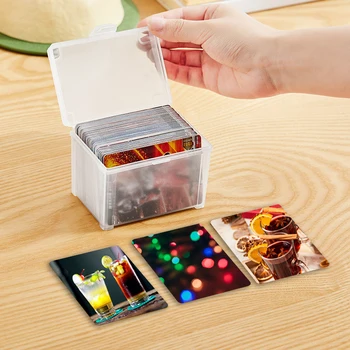 Прозрачная коробка для хранения двух небольших объектов Настольный многофункциональный браслет Коробка для хранения Альбом Фотокарточка Маленькая коробка для сбора карт
