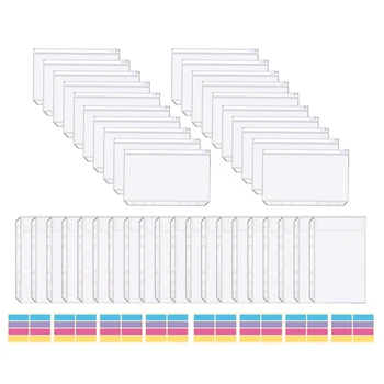 40 штук Папка для скрапбукинга Хранение бумаги Прозрачный бумажный органайзер для хранения с язычками для хранения бумаги для скрапбукинга