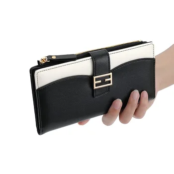 Водонепроницаемый женский кошелек из искусственной кожи, длинный кошелек в корейском стиле, кошелек большой емкости, клатч, кредитная карта, фото, кошелек, ключ