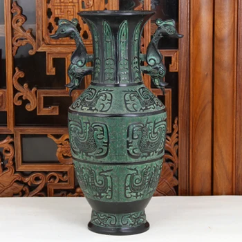 Бронзовые украшения для ваз ретро медная ваза украшение ремесла Предметы домашнего обихода животное