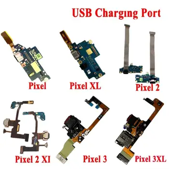 USB Порт зарядки Flex для Google Pixel 2 2XL 3 3XL 3A XL 4 4XL 4A 5G Порт зарядного устройства Док-станция Разъем Плата Гибкий кабель Часть печатной платы