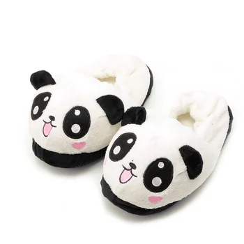 2020 Новая Drop ShiP Mignon Yeux Panda Femmes Pantoufles Belle Cartoon Indoor Accueil Мягкая обувь