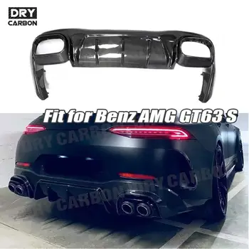 Сухое углеродное волокно B Style Задний бампер Губа Диффузор Сплиттеры Спойлер для Benz AMG GT63 GT63S 4 двери 2019 2020 2021 2022 2023