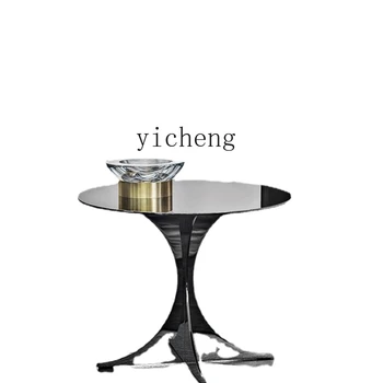HYP Металлический маленький журнальный столик Высококачественный светлый роскошный приставной столик в гонконгском стиле