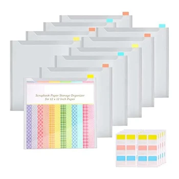 1 набор с 60 липкими индексными вкладками, 10 упаковок пластикового бумажного пакета для хранения, подходящего для хранения бумажных файлов