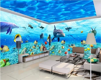 beibehang Пользовательские обои 3d стерео фото фотообои фэнтези подводный мир тема павильон 3D фон обои домашний декор 3d