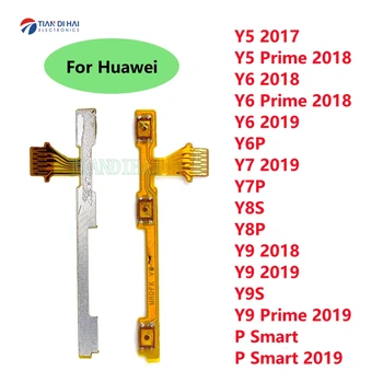  Ключ включения и выключения боковой кнопки громкости Гибкий кабель для Huawei Y5 Y6 Y7 Y9 Prime 2017 2018 2019 Y6P Y7P Y8P Y8S Y9s Замена деталей