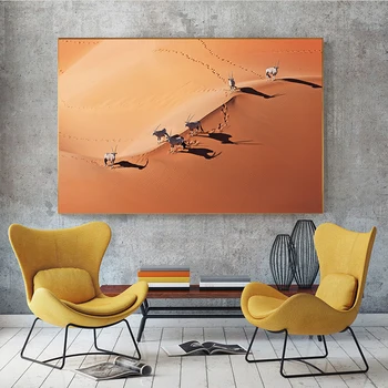 Современные дюны пустыни Намиб HD Картины Холст Живопись Настенное искусство Пустыня Дикая природа Животные Плакаты и принты для декора гостиной