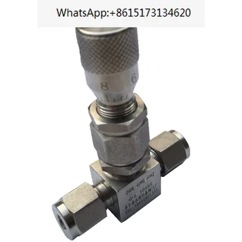 Клапан точной регулировки из нержавеющей стали WL91H-320 Высокоточный микрорегулировочный клапан с зажимной втулкой шкалы 3 мм 6 мм