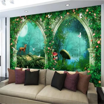 beibehang Пользовательские обои 3D фрески супер красивые арки мечты сказка лес диван фон обои домашний декор фреска
