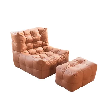  Спальня из искусственной кожи Маленький диван Японский досуг Ленивый диван Лежачее кресло