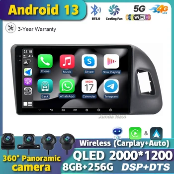 9 дюймов Android 13 Auto Carplay для Audi Q5 8R 2008-2017 Авто Видео Мультимедиа Радио Стерео Навигация GPS 4G BT WIFI Сенсорный экран