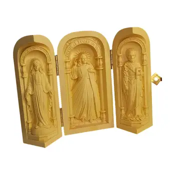 Небольшие католические статуи с резьбой по дереву, реликвии - для домашнего стола в спальне