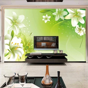 beibehang Пользовательские обои 3d фотообои романтическая мечта магнолия телевизор фон стена свежая лилия гостиная спальня 3d обои